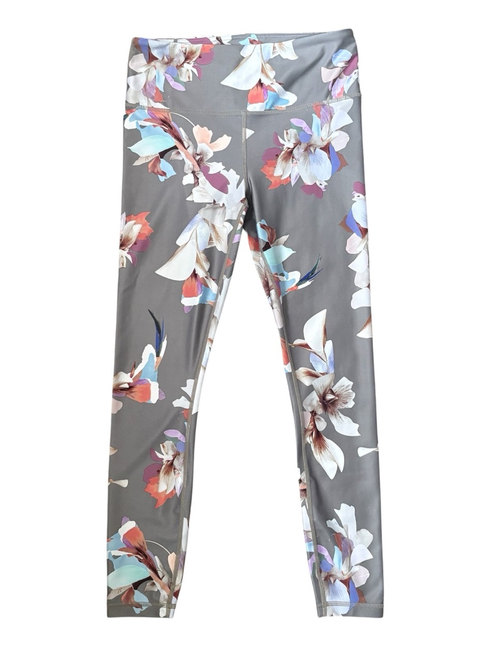 Athleta Gray Floral Leggings